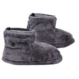 Grey heated house boots, pair